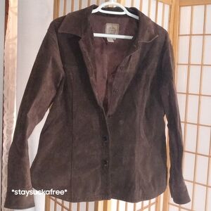 AMI brown leather ladies jacket